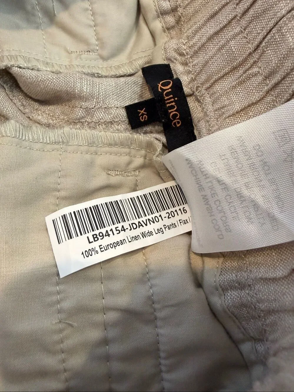 Quince European Linen Wide Leg Pants Size XS